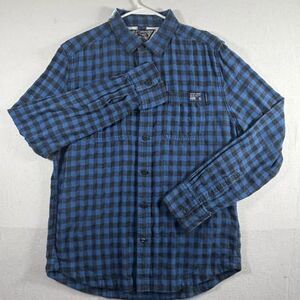 Superdry Limited Edition Tokyo Working Shirt Co. Blue & Black Buffalo Plaid XXL